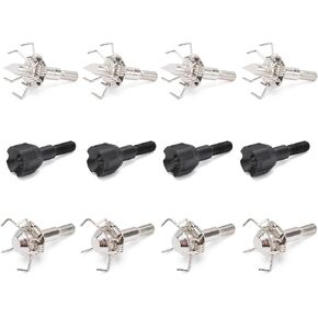 YLS 100 Grain Small Game Broadheads Judo Points Hammer with Broadhead Case for Hunting Arrow Tips Screw-in Arrowheads 12pcs