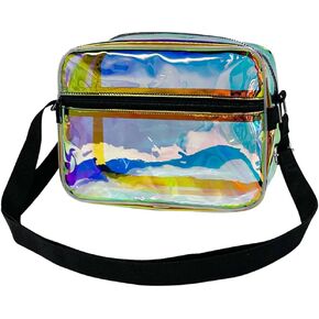 ONEART holographic Crossbody bag for Women,iridescent Shoulder Bag with Adjustable Strap,Fashion Fanny Pack for Concerts Sports Festivals.