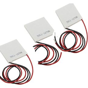 AZUOCN 3pcs TEC1-12708 12V 8A 40MMX40MM Heatsink Thermoelectric Cooler Cooling Peltier Plate Module (TEC1-12708)