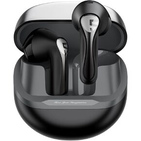 سماعات أذن لاسلكية بلوتوث V5.4، سماعات أذن Air5 شبه داخل الأذن aptX صوت بدون فقدان، سماعات أذن كوالكوم سنابدراجون عالية الدقة رقاقة QCC3091، محرك 13 مم، وقت تشغيل 30 ساعة، مقاومة للماء IPX5، اقتران متعدد النقاط in Kuwait