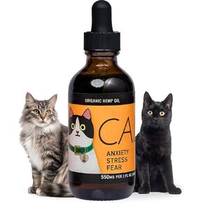Calm Hemp Oil for Cats - Cat Stress and Anxiety Relief Oil with Premium Hemp for Cats | Nervousness & Separation Anxiety Relief for Felines - 100% Natural Cat Anxiety Relief Drops