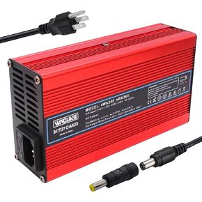 42V 5A Charger 36V Li-ion Battery Charger for 10S 36V 15Ah 20Ah 30Ah 40Ah Lithium Li-ion Battery Pack with DC 5.5 x 2.5mm/5.5 x 2.1mm Plug