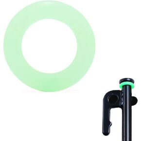 Tent Stakes Ring Glow in The Dark, 100Pcs Camping Ground Stake Circle Luminous Silicone O-Rings 15mm OD 3mm Width, Green Fluorescence Tent Pegs Loop Tents Nail Accessories for Outdoor Camping Hiking