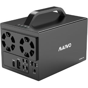 MAIWO 4 Bay Hard Drive Enclosure for 3.5'' SATA HDD with Two Fans,4 Bay HDD Enclosure with 4K HD-MI Port, 88TB Expansion,Independent Hard Drive Power Switch