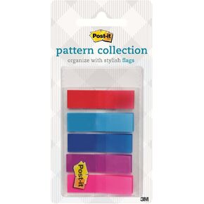 Post-it Flags in Portable Dispenser, 100 Flags/Pack, .47 in x 1.7 in, 20 Each of Red, Bright Orange, Yellow, Green, and Blue (683-5CF)