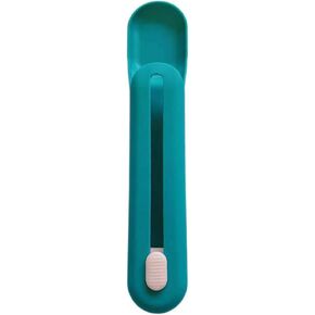 Cat Strip Spoon, Push Button Ergonomic Cat Strip Squeeze Liquid Snack Feeding Spoon for Pet Cat (Blue)