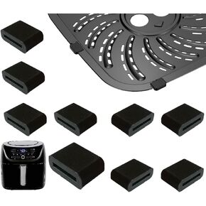 8PCS Air Fryer Rubber Bumpers for PowerXL Vortex Pro 4QT 6QT Air Fryers, Upgraded Air Fryer Silicone Rubber Tabs Tips Feet Sides Parts Rubber Stoppers Spacers Supports for PowerXL Air Fryer