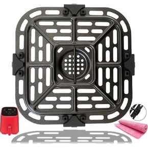 2QT Square Air Fryer Grill Plate for Instants Air Fryers, Upgraded Air Fryer Grill Pan Crisper Plate Tray Insert Rack Grate Grid Shelf for 2QT Instants Air Fryers, Nonstick, Dishwasher Safe