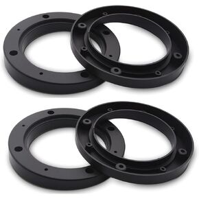 AnRui 6 Inch Universal Fit Car Speaker Spacer Adaptor Ring Mounting Bracket Plastic Black Car Stereo Speakers Spacer, 4Pcs