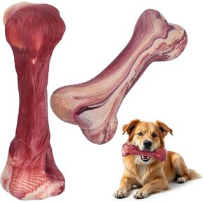 Dog Toys for Aggressive Chewers, 2Pack Durable Tough Dog Chew Toys Indestructible Bone Dog Toys for Large Medium Breed