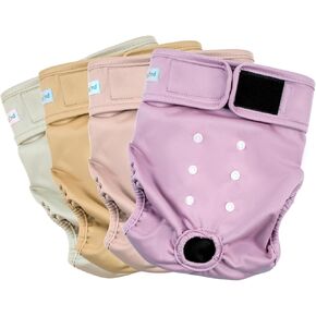 Paw Legend Washable Reusable Female Dog Period Diapers for Heat Doggie Puppy Diapers for Female Dogs (4 Pack, Large)