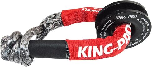 KING-PRO Recovery Ring 7/16"x20" Soft Shackle 35,000lbs Breaking Strength with Snatch Ring 45,000lbs for Full-Size Truck Large SUVs Offroad Vehicels 1-Pack (Red-Black) in Saudi Arabia