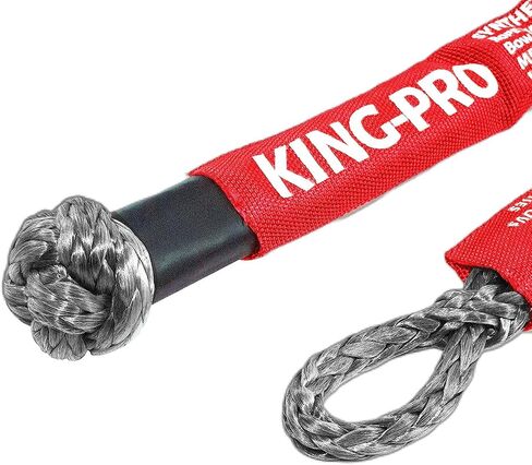 KING-PRO Recovery Ring 7/16"x20" Soft Shackle 35,000lbs Breaking Strength with Snatch Ring 45,000lbs for Full-Size Truck Large SUVs Offroad Vehicels 1-Pack (Red-Black) in Saudi Arabia