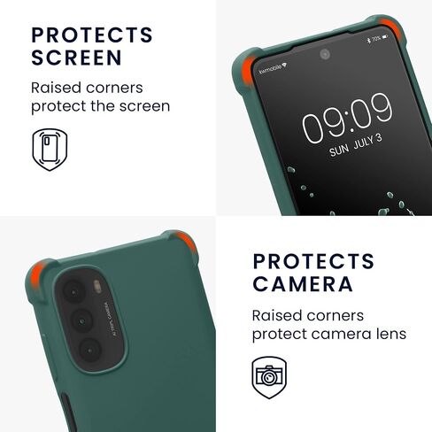 kwmobile Crossbody Case Compatible with Motorola Moto G62 5G Case - TPU Silicone Cover with Strap - Black in Saudi Arabia