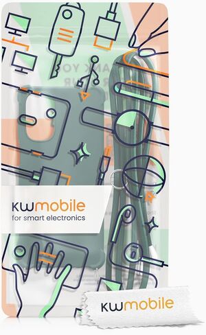 kwmobile Crossbody Case Compatible with Motorola Moto G62 5G Case - TPU Silicone Cover with Strap - Black in Saudi Arabia