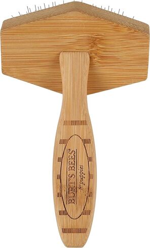 Burt's Bees for Pets Bamboo Slicker Brush - Removes Knots, Debris, and Loose Fur from Dogs and Puppies | Eco-Friendly Design with Recycled Materials in Saudi Arabia