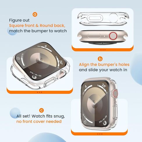 [2 Pack] Bumper Case for Apple Watch SE3/SE2/SE/Series 6/5/4 40mm, Gold in Saudi Arabia