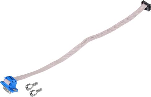 MECCANIXITY 2Pcs 10Pin Flat Ribbon Cable Grey DB9 Male to FC-10P 2.54mm Pitch 30cm Length DB Serial Port Cable for Computer, LED Display, DVD with 4 Screws in Saudi Arabia