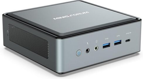 كمبيوتر مكتبي MINISFORUM HM80 Mini PC AMD Ryzen 7 4800U، DDR4 16G RAM+512G SSD، مخرج HDMI/DP/USB-C 4K@60 هرتز، 2X RJ45 (1000/2500 ميجابت في الثانية)، 6X منفذ USB، WIFI6، رسومات AMD Radeon، 2X HDD الفتحة (المتجددة) in Kuwait