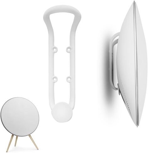 دعامة تثبيت على الحائط لمكبر الصوت المنزلي، حامل مكبر صوت معدني عالي التحمل لمكبرات الصوت Beoplay A9، متوافق مع أجيال 1 2 3 4 5، أبيض in Kuwait