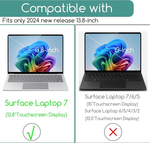 عبوة من 3 قطع من KEANBOLL مصممة لجهاز Microsoft Surface Laptop 7 بشاشة تعمل باللمس مقاس 13.8 بوصة (13.8 بوصة)، درع مضاد للوهج وبصمات الأصابع (غير لامع) in Saudi Arabia