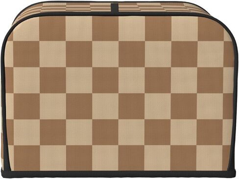 Black White Checkered 2 Slice Bread Machine Cover With Pockets, Toaster Cover Fingerprint Protection/Machine Washable Fits For Most Standard Toasters - S in Saudi Arabia