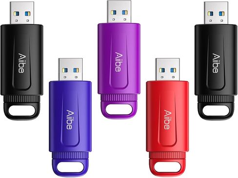 محرك أقراص فلاش Aiibe سعة 32 جيجابايت، 5 عبوات محرك أقراص USB 32 جيجابايت USB 2.0، عصا ذاكرة USB 32 جيجابايت، محرك فلاش USB مجمعة، حزمة متعددة لأجهزة الكمبيوتر المحمول (32 جيجابايت، ملون) in Saudi Arabia