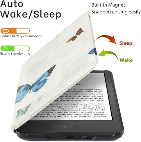 CoBak Case for All New Kindle 11th Generation 2022 Release Only - Ultra Slim PU Leather Smart Cover with Auto Sleep and Wake, Premium Protective Case for Kindle 2022 in Saudi Arabia
