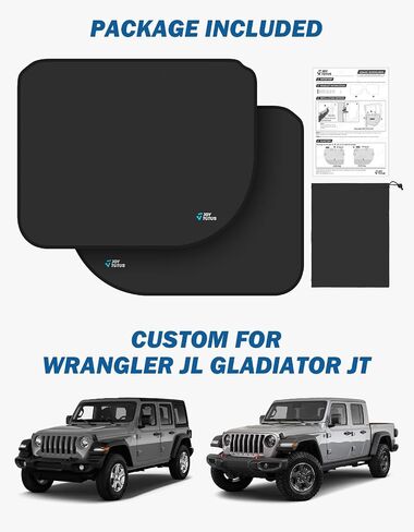 JOYTUTUS حامي باب السيارة للحيوانات الأليفة من خدش الكلاب لـ Wrangler JL Gladiator JT، واقي غطاء باب السيارة للكلاب مقاوم للماء والخدش مع جيوب تخزين 2 حزمة in Saudi Arabia