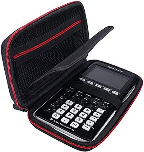 Case for Texas Instruments TI-84 TI-83 Plus CE Graphing Calculators and More - Hard EVA Travel Carrying Shockproof Storage Bag (Black with red Zipper) in Kuwait