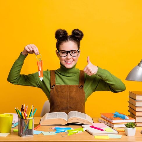 100 Packs Helicopter Flashlight Keychain Rocket Flashlight Keychain for Space Theme Party Birthday New Year Gifs, 4 Colors in Kuwait