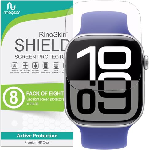 (8 عبوات) واقي شاشة لساعة Apple Watch Series 10 (42 مم) واقي شاشة [فيلم شفاف مرن] ملحقات ملائمة للحافظة in Kuwait