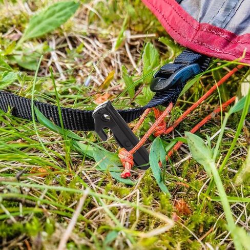 50 عبوة من أوتاد خيمة بلاستيكية مقاس 9 بوصة، أوتاد خيمة شديدة التحمل أوتاد مناظر طبيعية للحديقة، أوتاد مظلة بخطاف مدبب للتخييم والبستنة وحقائب الظهر في الحديقة الخارجية (أسود) in Kuwait