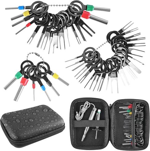 Terminal Removal Tool Kit 96 Pcs Depinning Tool Electrical Connector Pin Removal Tool Kit Pin Extractor Tool Set Wire Terminal Release Tool for Automotive Car Household Devices in Saudi Arabia