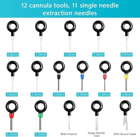 Terminal Removal Tool Kit 96 Pcs Depinning Tool Electrical Connector Pin Removal Tool Kit Pin Extractor Tool Set Wire Terminal Release Tool for Automotive Car Household Devices in Saudi Arabia