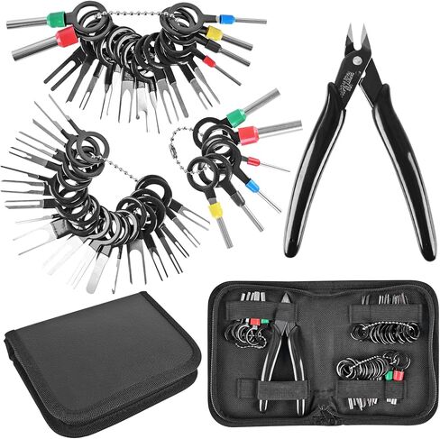 Terminal Removal Tool Kit 96 Pcs Depinning Tool Electrical Connector Pin Removal Tool Kit Pin Extractor Tool Set Wire Terminal Release Tool for Automotive Car Household Devices in Saudi Arabia