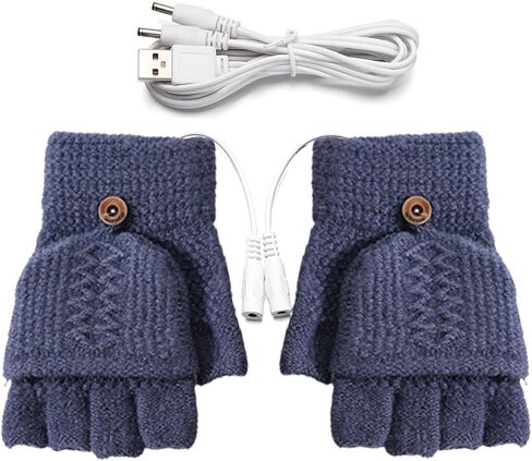 الرجال والنساء USB قفازات ساخنة القفاز الحياكة الأيدي كامل الأصابع ونصف أصابع قفازات اليد الدافئة للكمبيوتر المحمول هدية الشتاء رمادي in Saudi Arabia