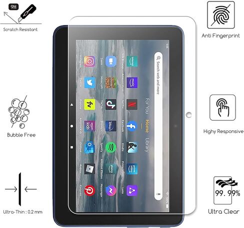 KEANBOLL 3-Pack Anti Glare Screen Protector for All-New Fire HD 8/ Fire HD 8 Plus (8 Inch 12th/10th Generation - 2022/2020 release), Anti Fingerprint, Case Friendly, Eye Protection Filter in Saudi Arabia