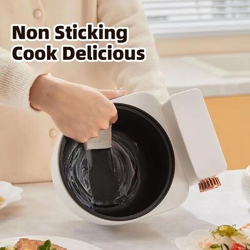 وعاء طبخ أرز مضحك، 6 أكواب غير لاصقة، وعاء طبخ كهربائي على شكل مرحاض للقلي السريع، وشرائح اللحم، والمعكرونة، والحساء، وعاء ساخن محمول للنوم، والمكتب، والسفر (أبيض)، bbh78 in Kuwait