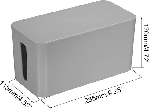 MECCANIXITY Cable Management Box PS Cord Organizer Box with Tie to Hide Wires & Power Strips Desk TV Computer Cable Organizer Box for Home/Office Small Size Gray 2 Pcs in Saudi Arabia
