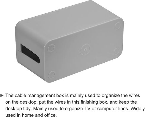 MECCANIXITY Cable Management Box PS Cord Organizer Box with Tie to Hide Wires & Power Strips Desk TV Computer Cable Organizer Box for Home/Office Small Size Gray 2 Pcs in Saudi Arabia