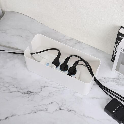 MECCANIXITY Cable Management Box PS Cord Organizer Box with Tie to Hide Wires & Power Strips Desk TV Computer Cable Organizer Box for Home/Office Small Size Gray 2 Pcs in Saudi Arabia