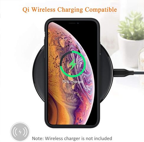 حافظة بطارية لهاتف iPhone X/ XS، أحدث حقيبة شحن محمولة قابلة لإعادة الشحن بقدرة 10000 مللي أمبير في الساعة مع شحن لاسلكي متوافق مع iPhone X/ XS (5.8 بوصة) مع علبة شاحن بطارية ممتدة Carplay (وردي) in Kuwait