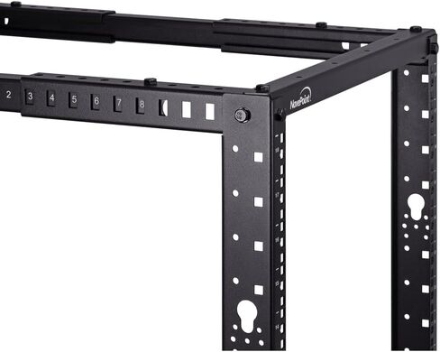 NavePoint 12U 4 Post Server Rack – Open Frame Rack for 19 Inch Equipment, Adjustable Depth 4-Post Network Rack with Casters Wheels, 12U Server Rack 1322lbs Capacity, Black in Saudi Arabia
