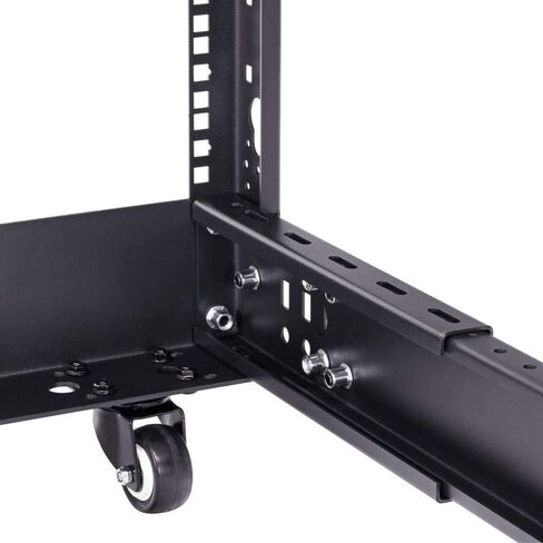 NavePoint 12U 4 Post Server Rack – Open Frame Rack for 19 Inch Equipment, Adjustable Depth 4-Post Network Rack with Casters Wheels, 12U Server Rack 1322lbs Capacity, Black in Saudi Arabia