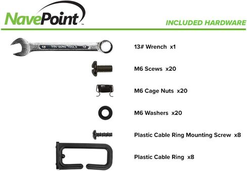 NavePoint 12U 4 Post Server Rack – Open Frame Rack for 19 Inch Equipment, Adjustable Depth 4-Post Network Rack with Casters Wheels, 12U Server Rack 1322lbs Capacity, Black in Saudi Arabia