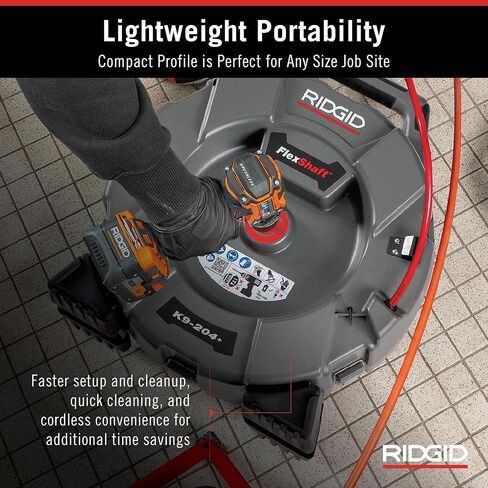 RIDGID 64273 نموذج K9-204 مجموعة آلة تنظيف الصرف FlexShaft لأنابيب 2 "-4" in Saudi Arabia