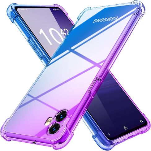 case for Galaxy Xcover6 Pro [Gradient] Clear Soft TPU Non-Slip Non-Yellowing Soft Edge Cover for Galaxy Xcover6 Pro,Pink/Gold,MUS-HCJB-73-03 in Kuwait