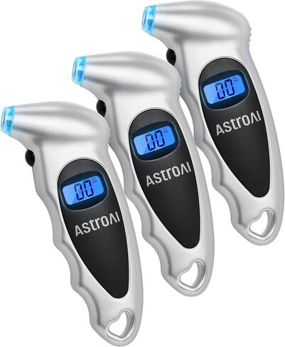 AstroAI 2 Pack Digital Tire Pressure Gauge 150 PSI 4 Settings for Car Truck Bicycle with Backlit LCD and Non-Slip Grip Car Accessories in Saudi Arabia