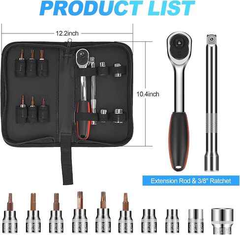 SUPAREE Hardtop and Door Removal Torx Tool Set Socket Wrench Kit for 1997-2019 2020 Jeep Wrangler CJ TJ JK JKU JL JLU Sport Sahara Rubicon X in Saudi Arabia